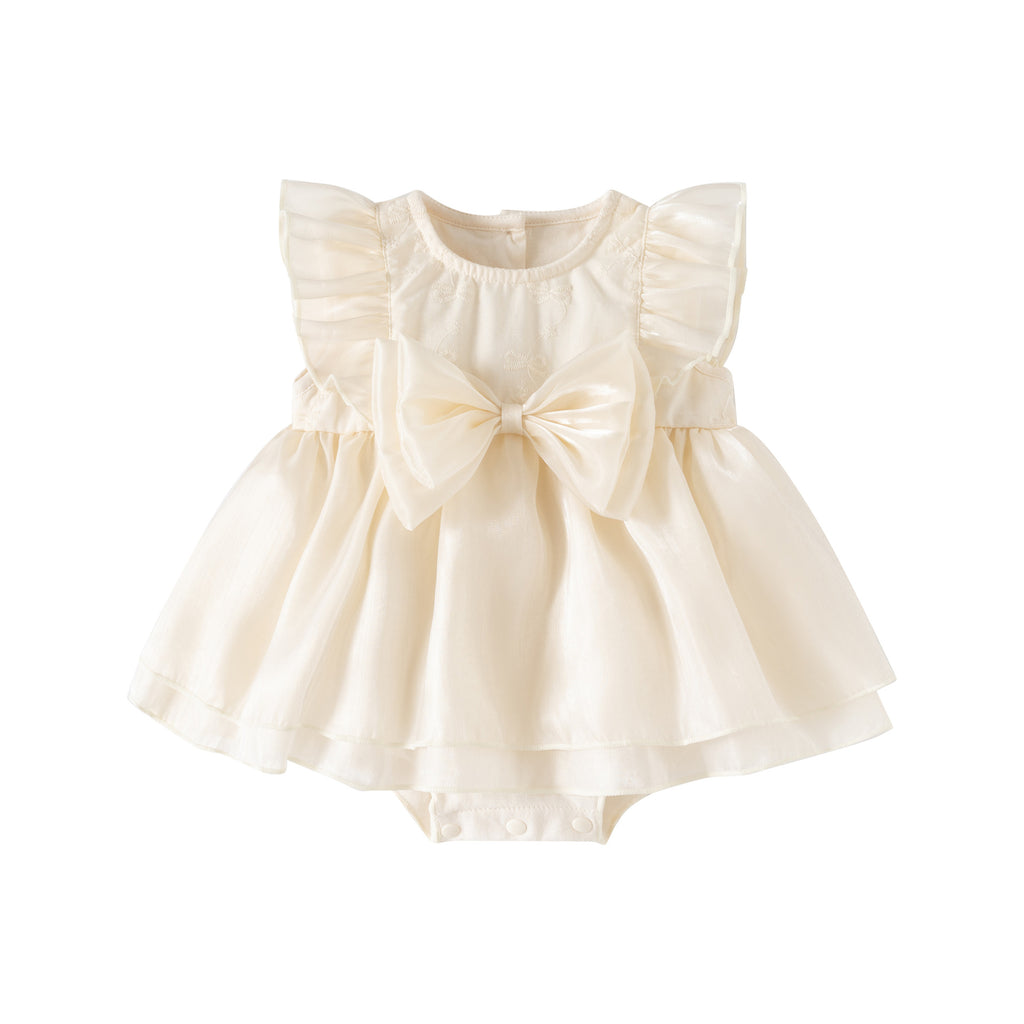 Kids Chiffon Dress for Girls, Birthday Party Princess Dress with Bow, Baby Girl Formal Dress