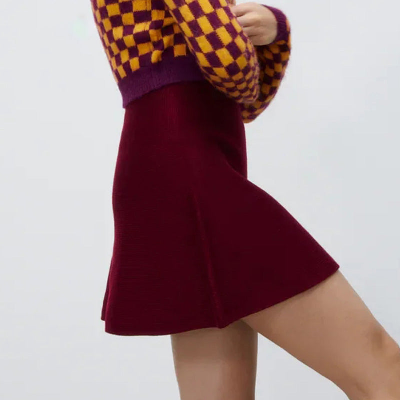 Woman Half Skirts  Spring New Women Fashion Knitted Mini Skirt Faldas Lady Chic Elegant Mujer Female Skirts