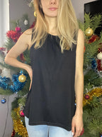 Camiseta Sin Mangas de Color Liso para Mujer