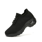 Flying Woven Wedges Casual Shoes Women High Heel Sneakers Women Platform Shoes Zapatilla De Mujer Outdoor Walking Shoes