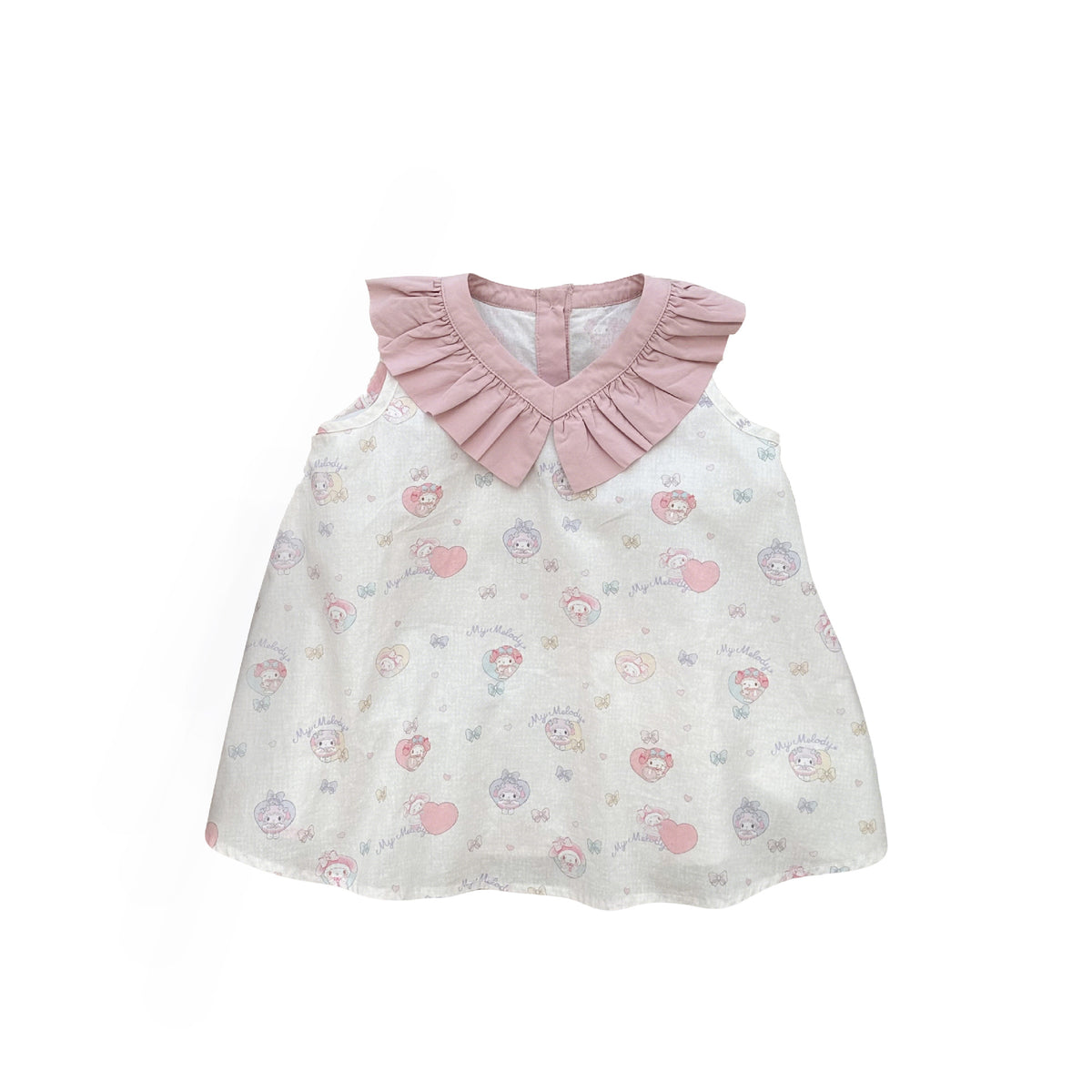 Sleeveless Dress for Kids with Cartoon Print Summer Fashion Cotton Skirt for Baby Girls