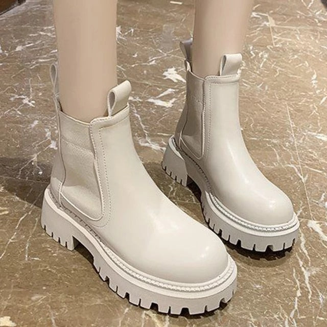 Botines Chelsea Impermeables de Plataforma para Mujer