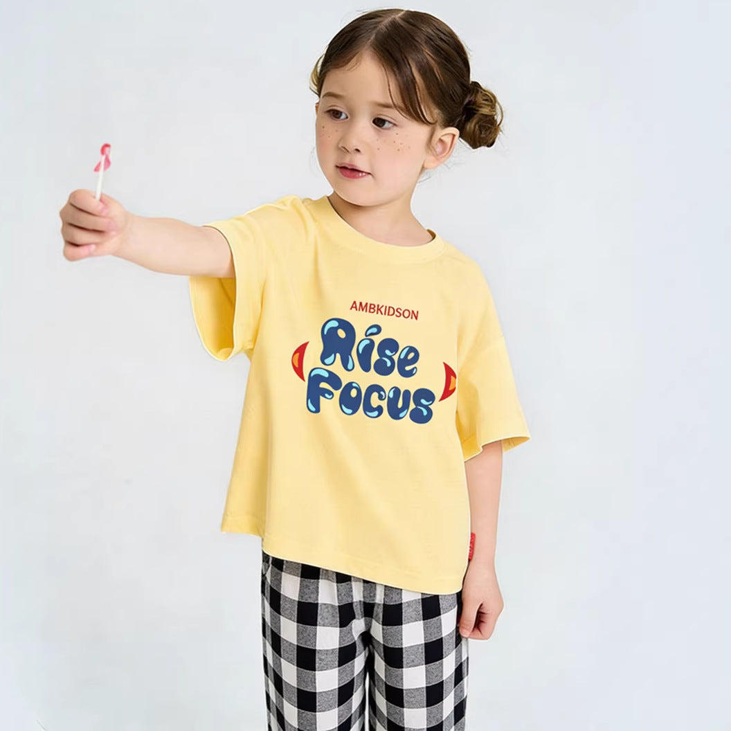 Child Boy Short Sleeve T-Shirt Kids Half Sleeve Tee Top Girl Baby T-Shirt