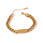 Collar de Cadena Dorada de Acero Inoxidable para Mujer