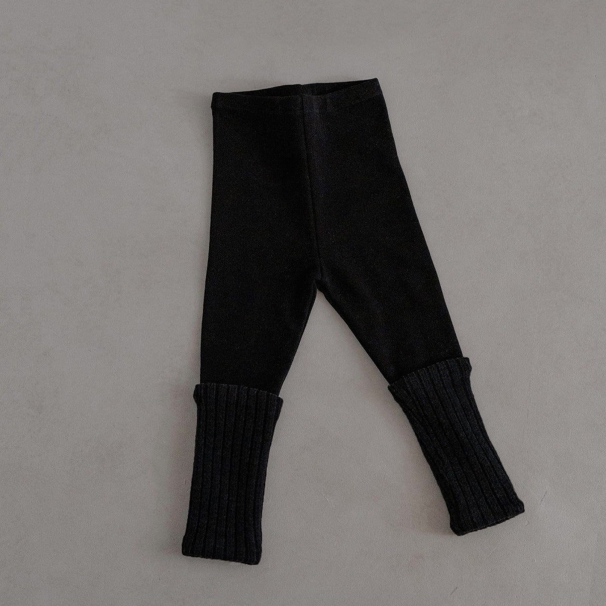 Kids' Patchwork Bottoms, Baby Cotton Ribbed High-Elastic Home Wear Pants
