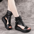 Sandalias de Cuña de Tacón Medio para Mujer