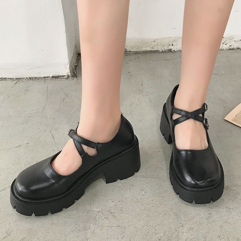 Zapatos de Tacón Alto Mary Jane de Charol para Mujer