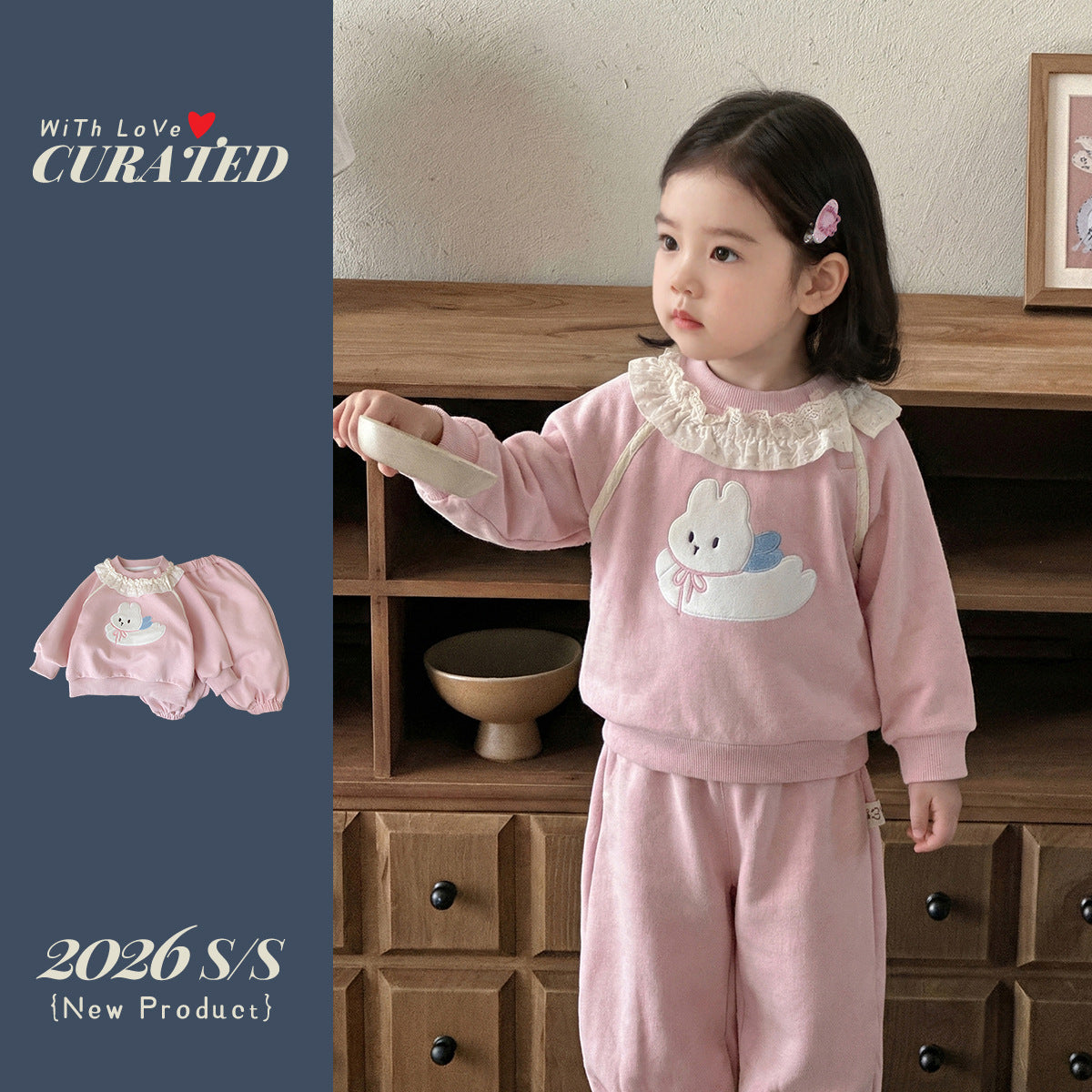 Girls' Outfit Baby Top Infant Sweatpants Cute Children's Clothes Kids Clothing
