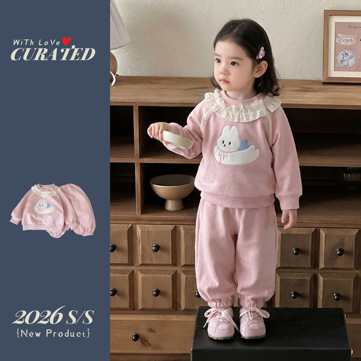 Girls' Outfit Baby Top Infant Sweatpants Cute Children's Clothes Kids Clothing