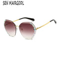Gafas de Sol sin Montura con Cristales de Lujo para Mujer
