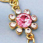 New Design Pink Crystal Long Dangle Drop Earring Statement Waterdrop Pendientes Mujer Charm Jewelry Summer Party Gift Trend