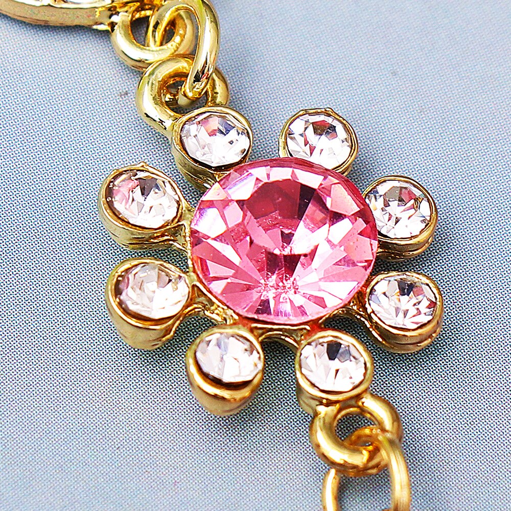 New Design Pink Crystal Long Dangle Drop Earring Statement Waterdrop Pendientes Mujer Charm Jewelry Summer Party Gift Trend