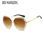 Gafas de Sol sin Montura con Cristales de Lujo para Mujer