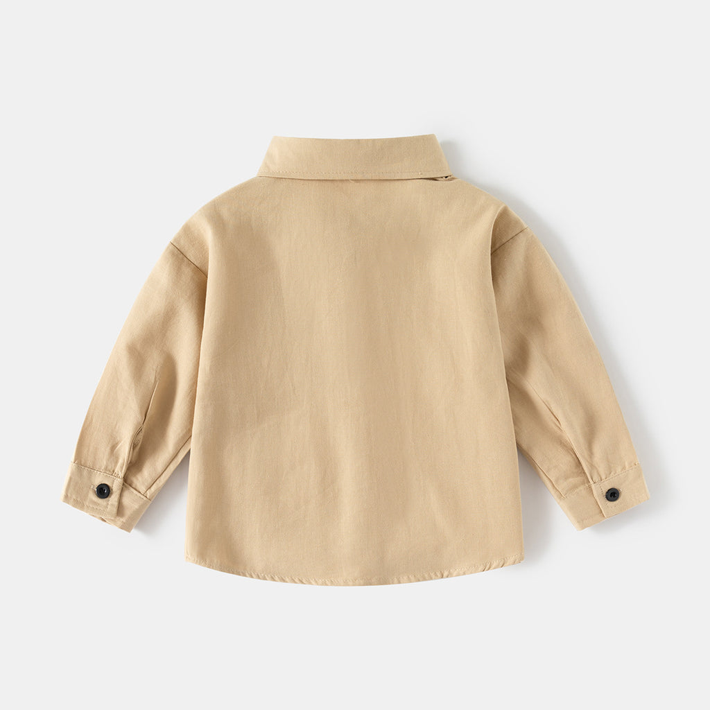 Camisa de Manga Larga con Bordado para Bebé Niño