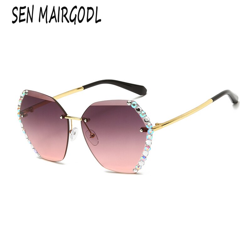 Gafas de Sol sin Montura con Cristales de Lujo para Mujer