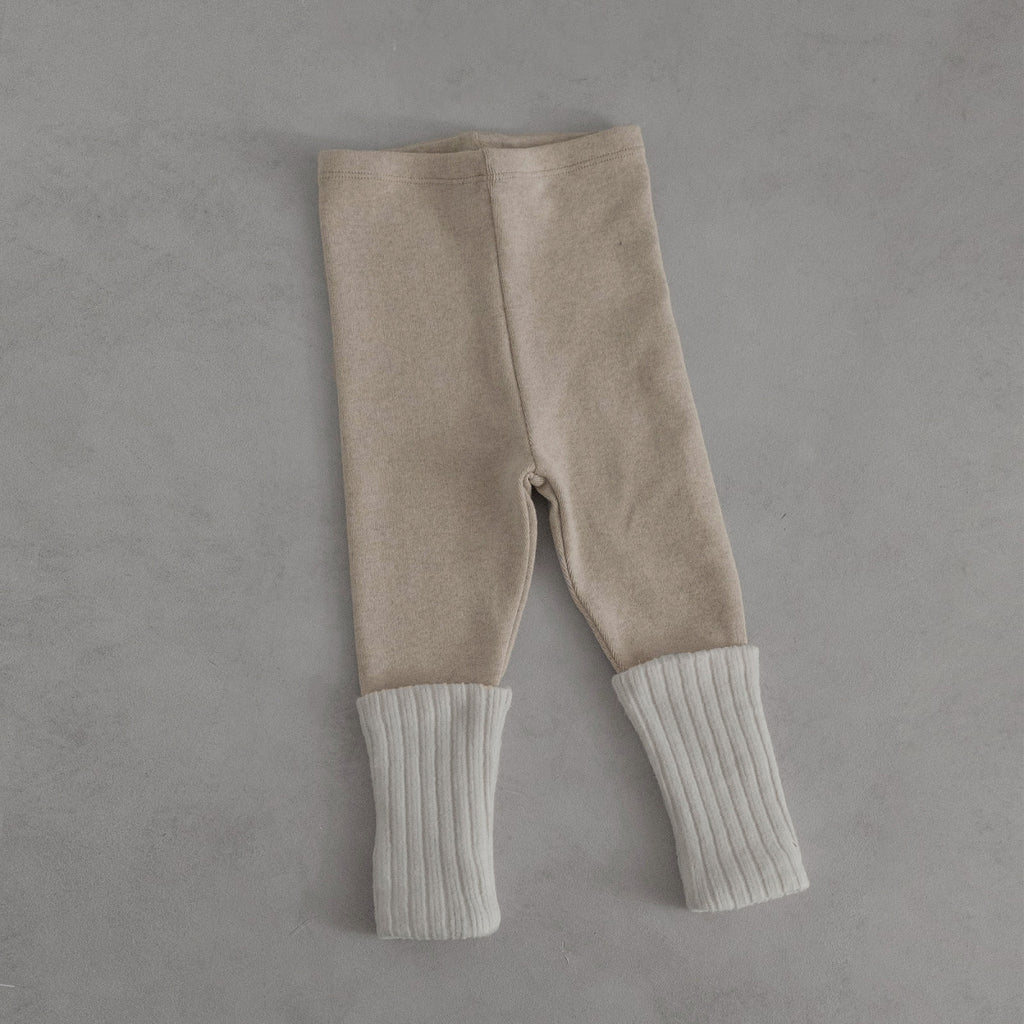 Kids' Patchwork Bottoms, Baby Cotton Ribbed High-Elastic Home Wear Pants
