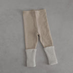 Kids' Patchwork Bottoms, Baby Cotton Ribbed High-Elastic Home Wear Pants