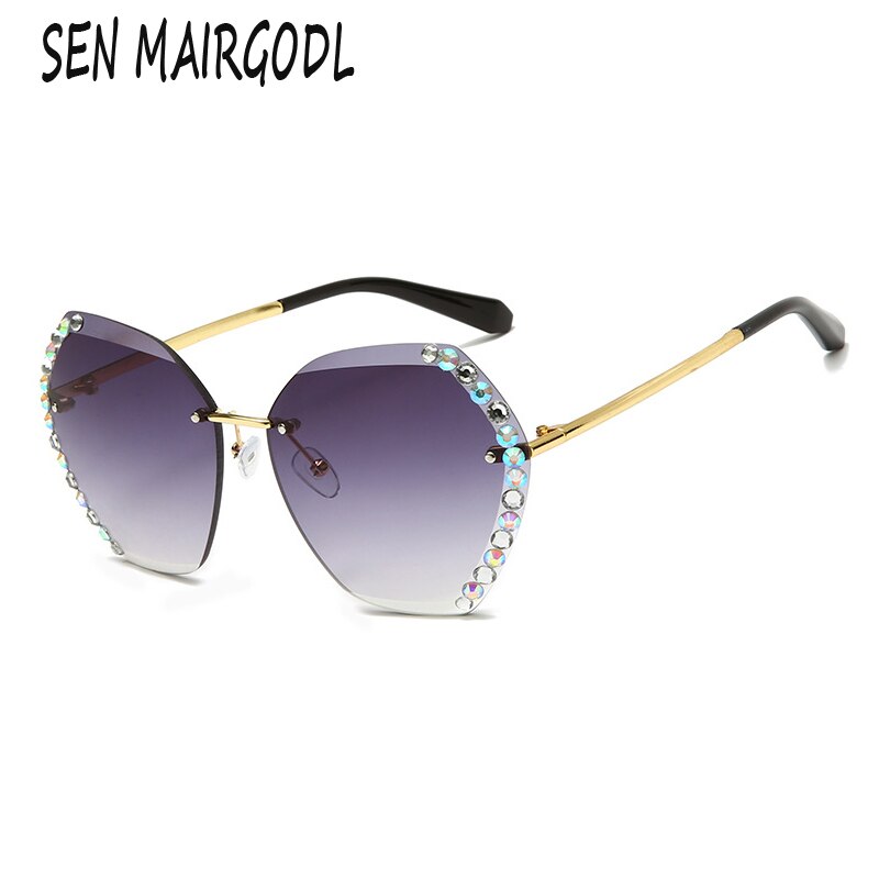 Gafas de Sol sin Montura con Cristales de Lujo para Mujer