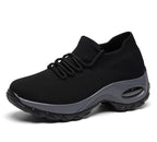 Flying Woven Wedges Casual Shoes Women High Heel Sneakers Women Platform Shoes Zapatilla De Mujer Outdoor Walking Shoes