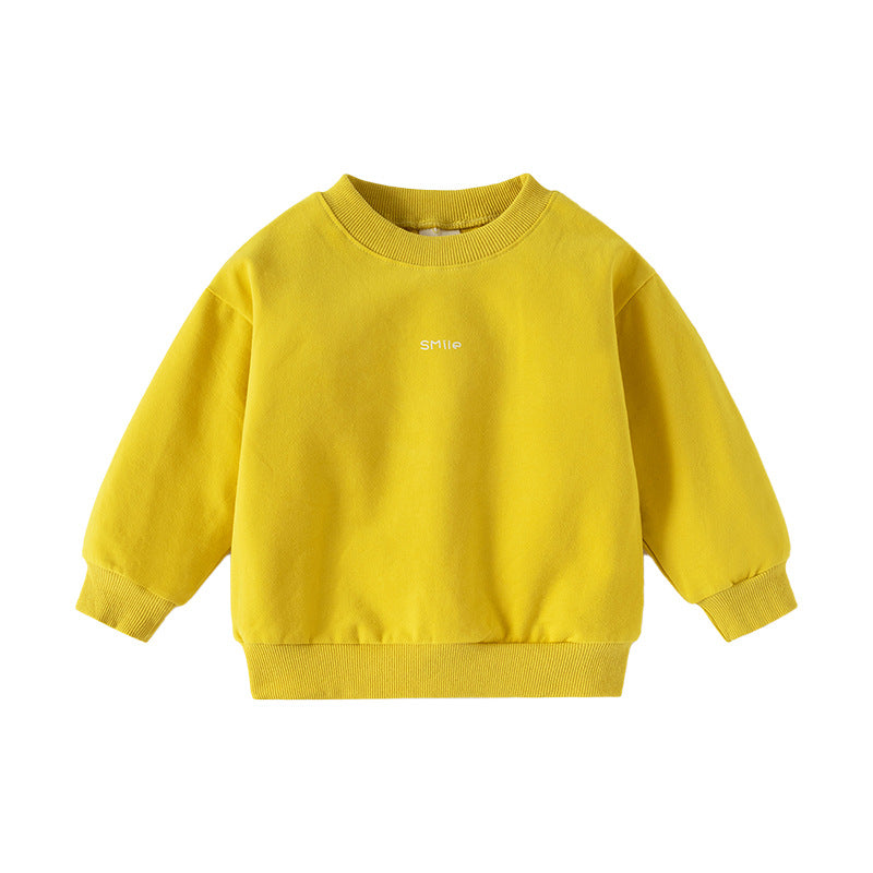 Round Neck Hoodie Boy Girl Hoodie Baby Printed Top Kids Clothing Wholesale