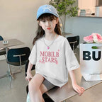 Children's Short Sleeve T-Shirt Pure  Mid-Small Kids Baby Clothes Girls Thin Half Sleeve