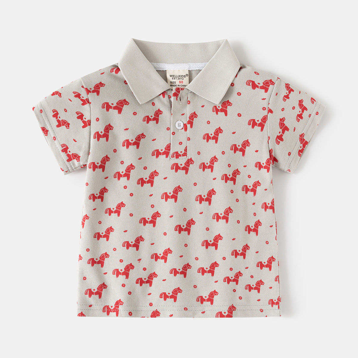 Camiseta Manga Corta con Estampado de Dibujos para Bebé