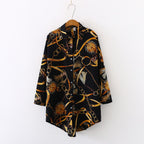 Blusa de Gasa Holgada Talla Grande para Mujer