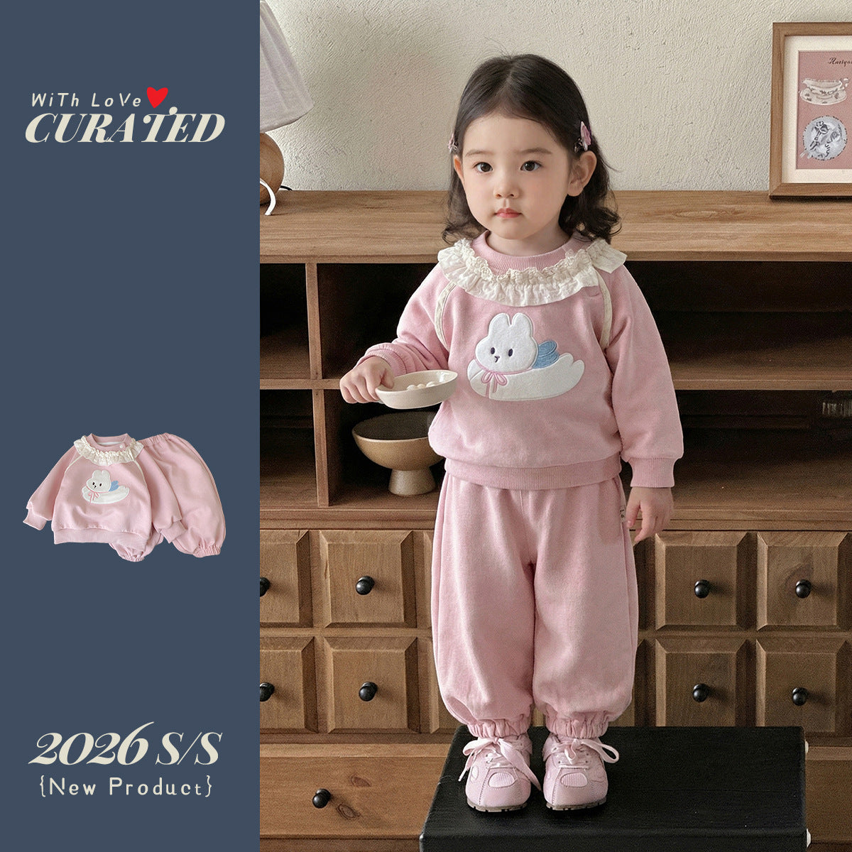 Girls' Outfit Baby Top Infant Sweatpants Cute Children's Clothes Kids Clothing