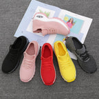 Flying Woven Wedges Casual Shoes Women High Heel Sneakers Women Platform Shoes Zapatilla De Mujer Outdoor Walking Shoes