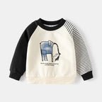 Sudadera Cuello Redondo con Manga de Colores para Bebé