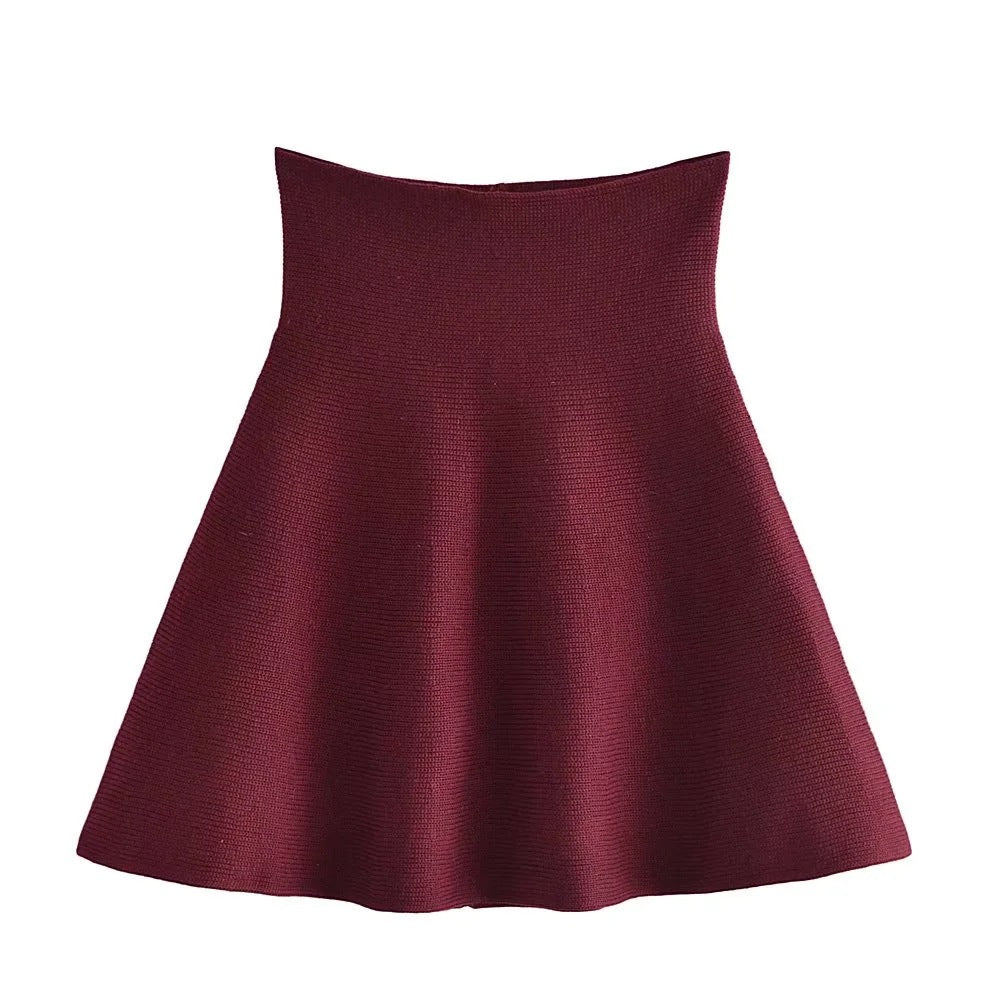 Woman Half Skirts  Spring New Women Fashion Knitted Mini Skirt Faldas Lady Chic Elegant Mujer Female Skirts