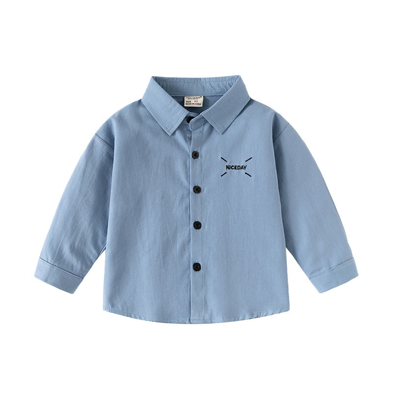 Camisa de Manga Larga con Bordado para Bebé Niño