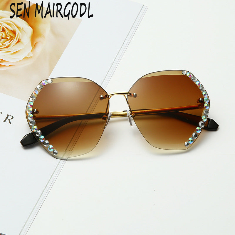 Gafas de Sol sin Montura con Cristales de Lujo para Mujer