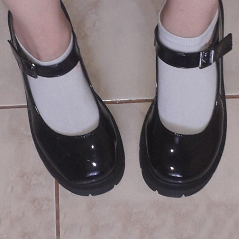 Zapatos de Tacón Alto Mary Jane de Charol para Mujer