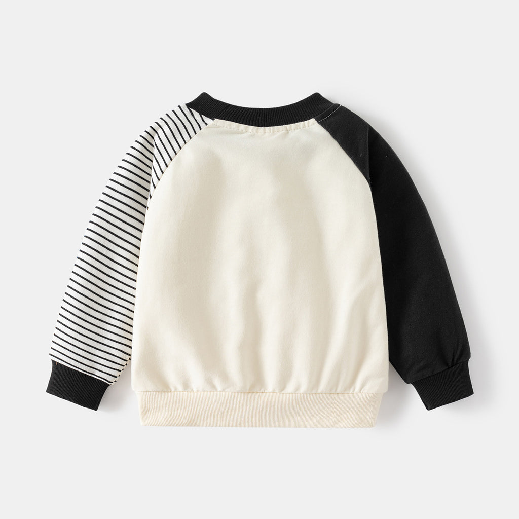 Sudadera Cuello Redondo con Manga de Colores para Bebé