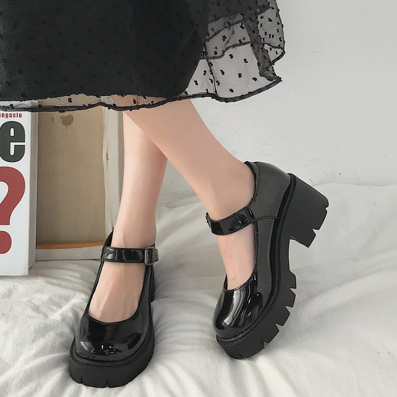 Zapatos de Tacón Alto Mary Jane de Charol para Mujer