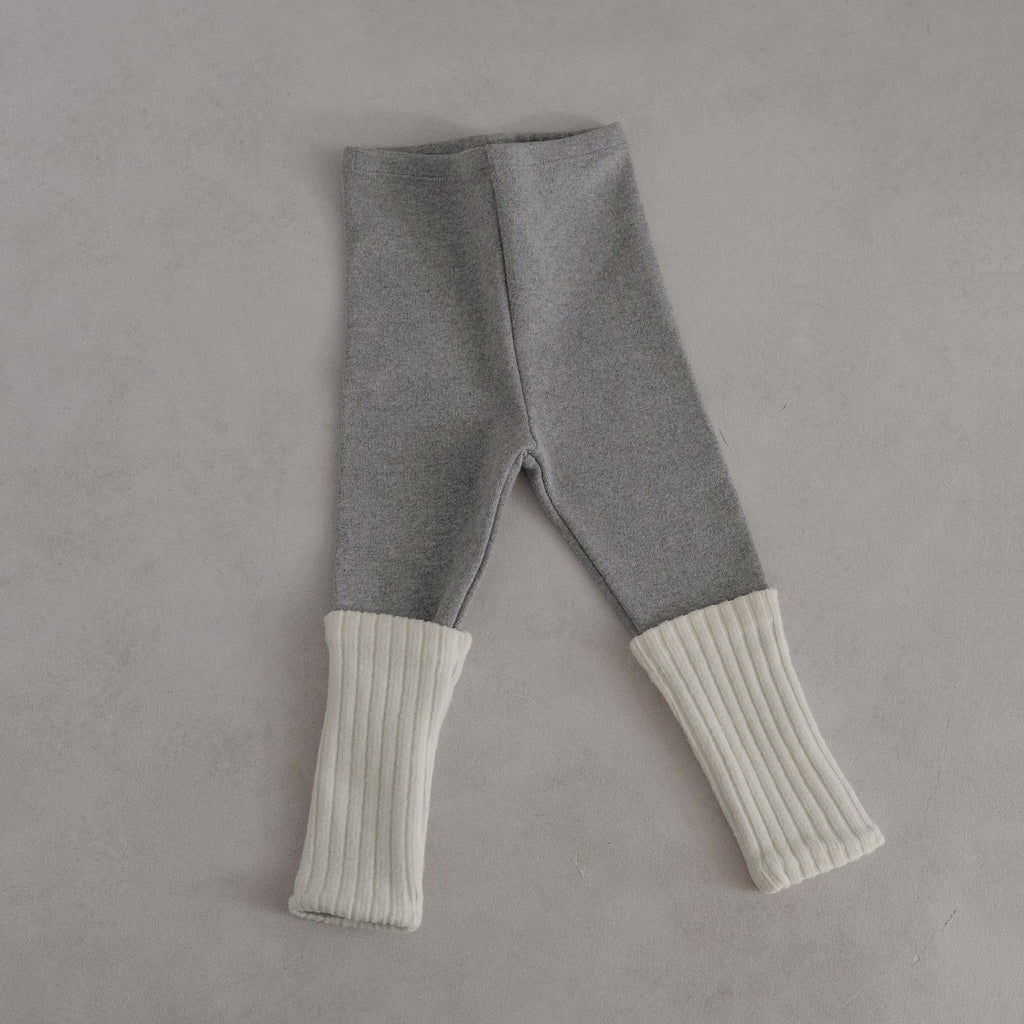 Kids' Patchwork Bottoms, Baby Cotton Ribbed High-Elastic Home Wear Pants