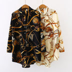 Blusa de Gasa Holgada Talla Grande para Mujer