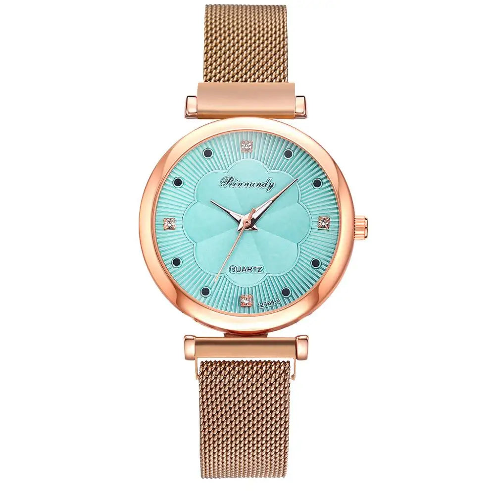 Set de 5 Relojes de Lujo con Pulsera para Mujer