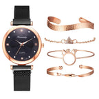 Set de 5 Relojes de Lujo con Pulsera para Mujer