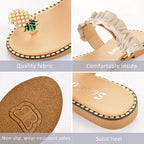 Sandalias de Playa Bohemias con Perla para Mujer