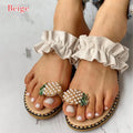 Sandalias de Playa Bohemias con Perla para Mujer