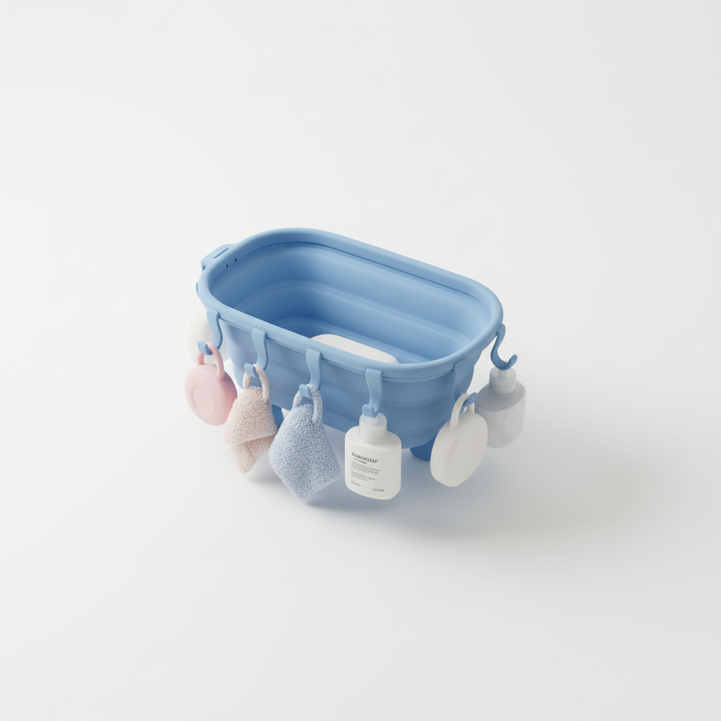 Portaaccesorios plegable color azul niño