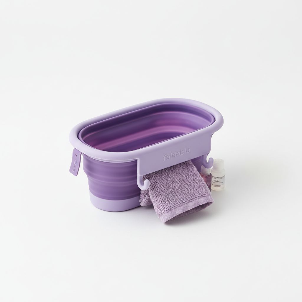 Portaaccesorios plegable color lila niña