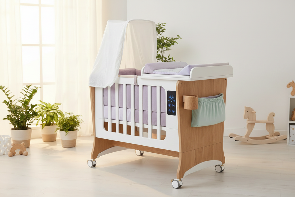 SmartCuna Glow Madera - Interior Lila